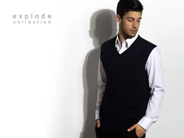 FORD men’s V neck pullover - EXPLODE Blue