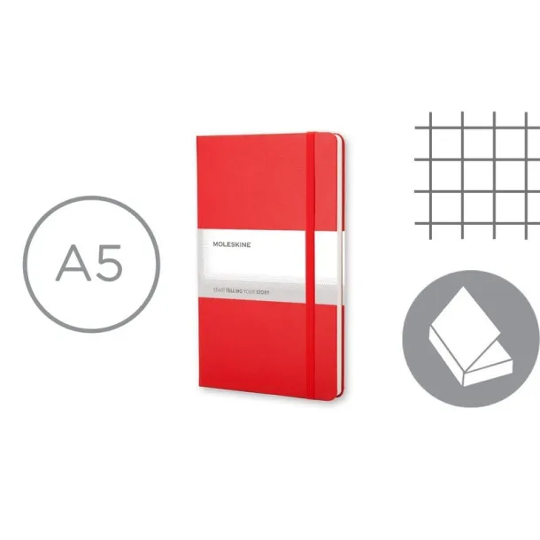  MOLESKINE Notebook approx. A5 Crvena