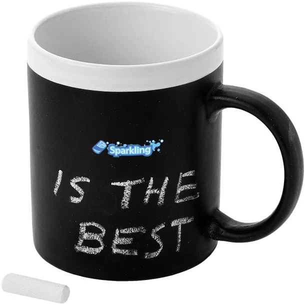 Chalk-write 330 ml ceramic mug - Bullet White