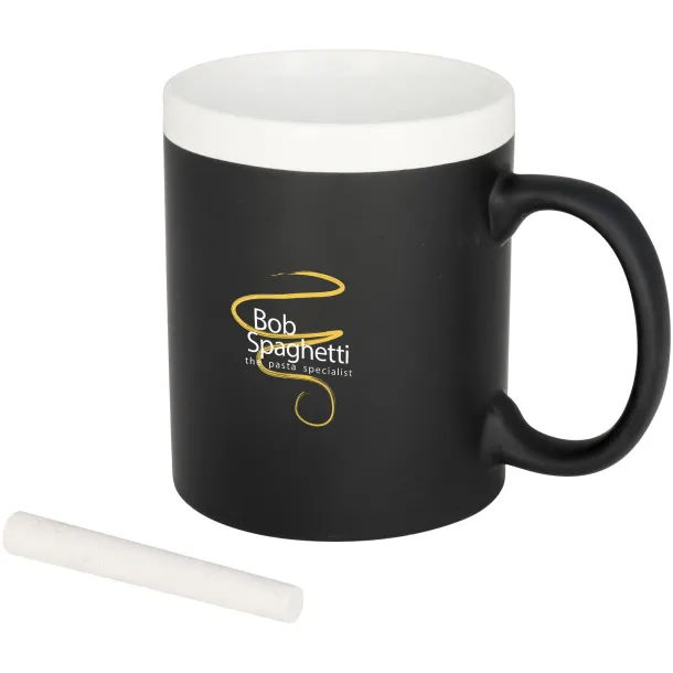 Chalk-write 330 ml ceramic mug - Bullet White