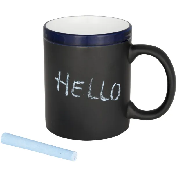 Chalk-write 330 ml ceramic mug - Bullet Blue