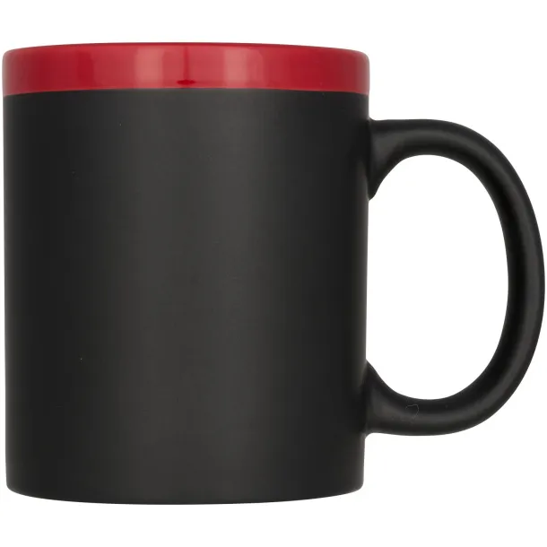 Chalk-write 330 ml ceramic mug - Bullet Red