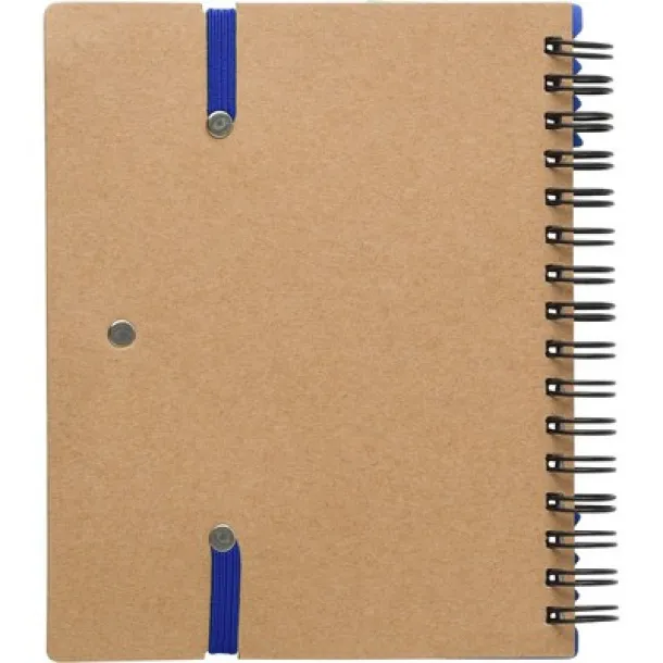  Memo holder, notebook, sticky notes, ball pen Plava