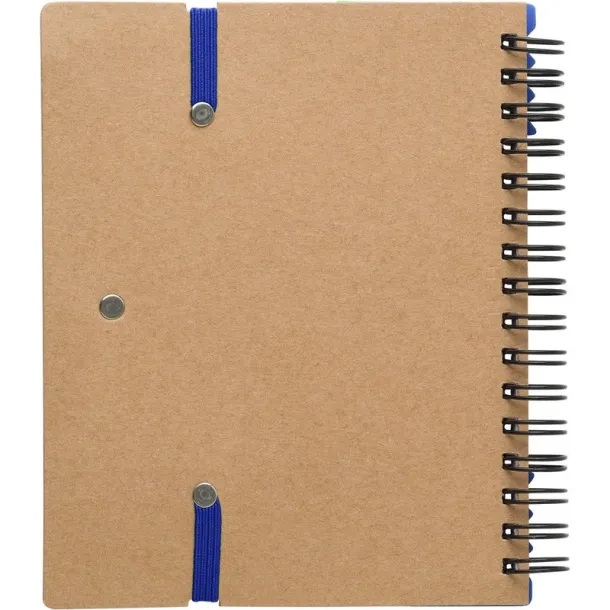  Memo holder, notebook, sticky notes, ball pen Plava