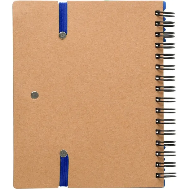  Memo holder, notebook, sticky notes, ball pen Plava