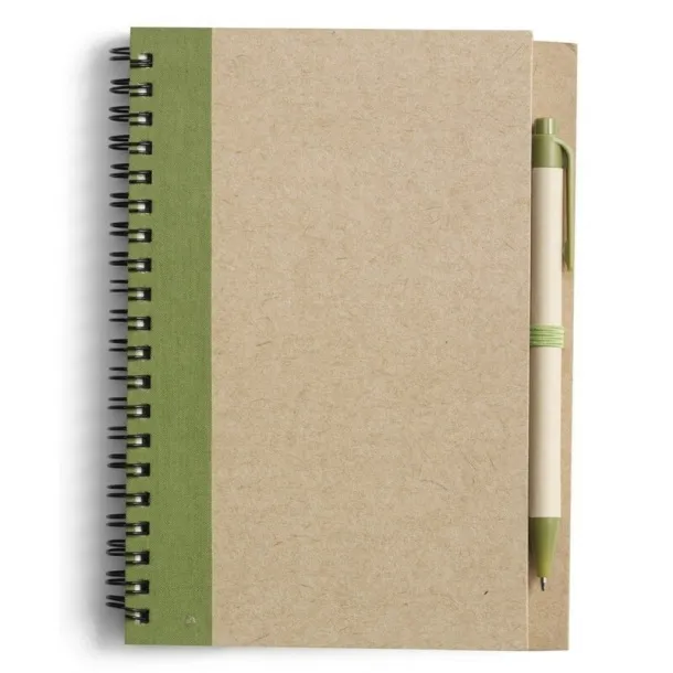  Notebook approx. A5 with ball pen light green