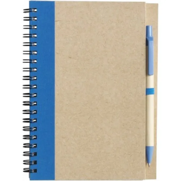  Notebook approx. A5 with ball pen blue