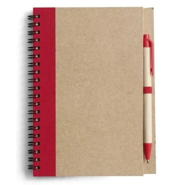  Notebook approx. A5 with ball pen red