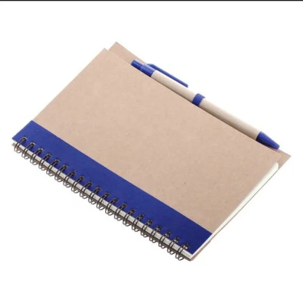  Notebook approx. A5 with ball pen navy blue