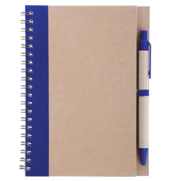  Notebook approx. A5 with ball pen navy blue