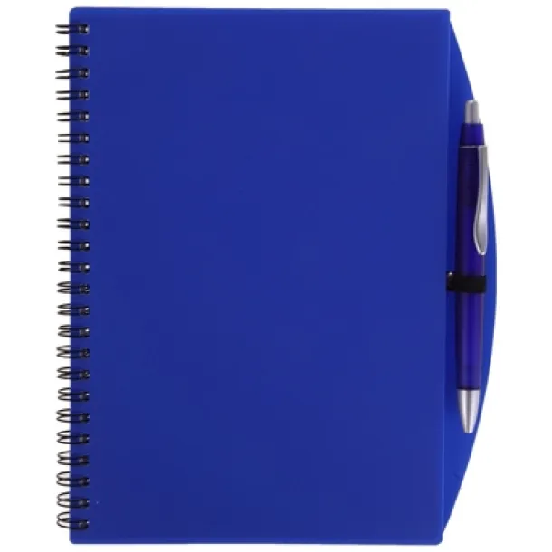  Notebook approx. A5 with ball pen navy blue