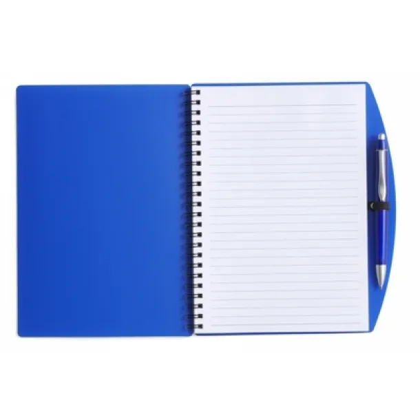  Notebook approx. A5 with ball pen navy blue