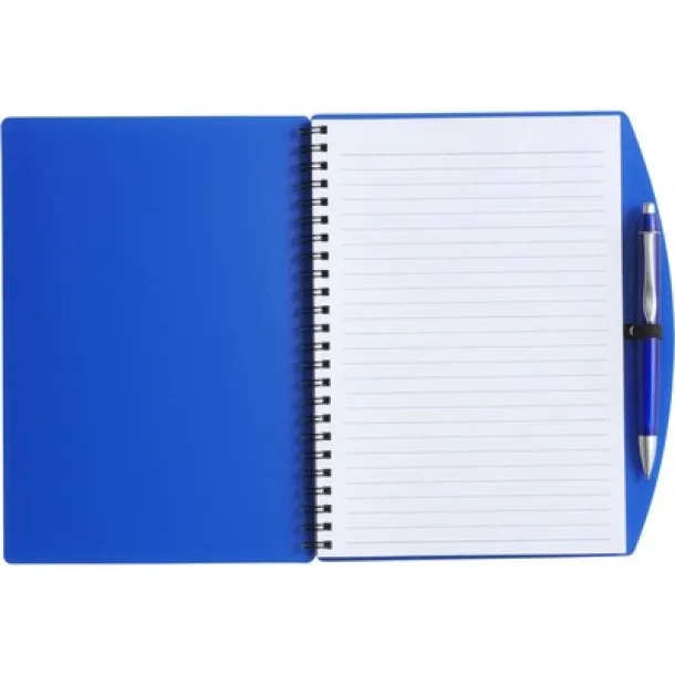  Notebook approx. A5 with ball pen navy blue