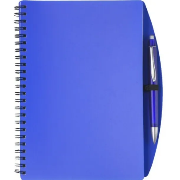  Notebook approx. A5 with ball pen navy blue