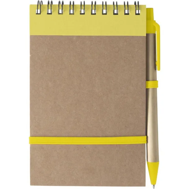  Notebook approx. A6 with ball pen yellow