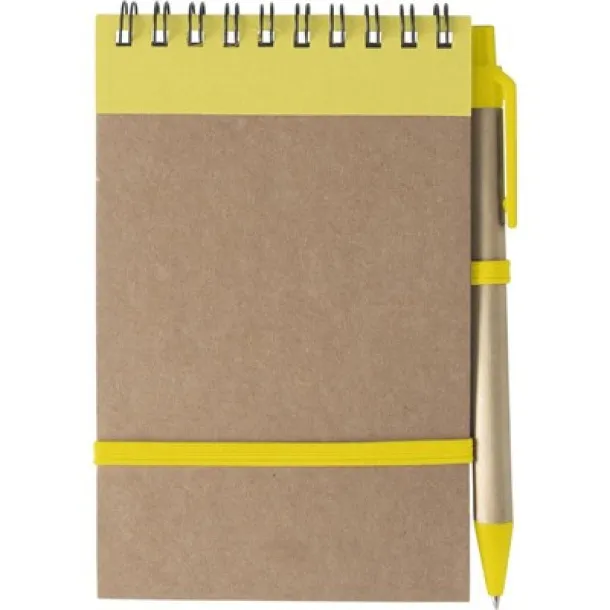  Notebook approx. A6 with ball pen yellow