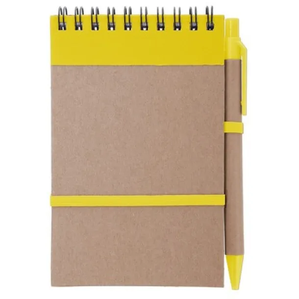  Notebook approx. A6 with ball pen yellow