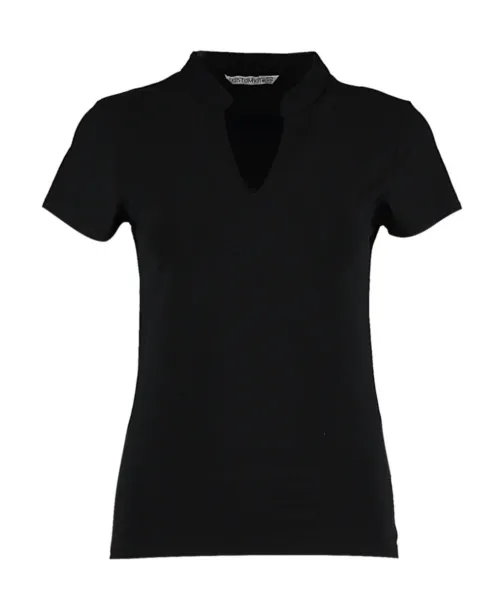  Regular Fit Mandarin Collar Top - Kustom Kit Black