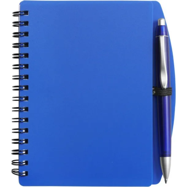  Notebook approx. A6 with ball pen navy blue