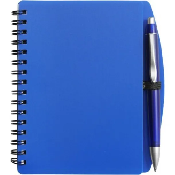  Notebook approx. A6 with ball pen navy blue