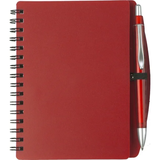  Notebook approx. A6 with ball pen red