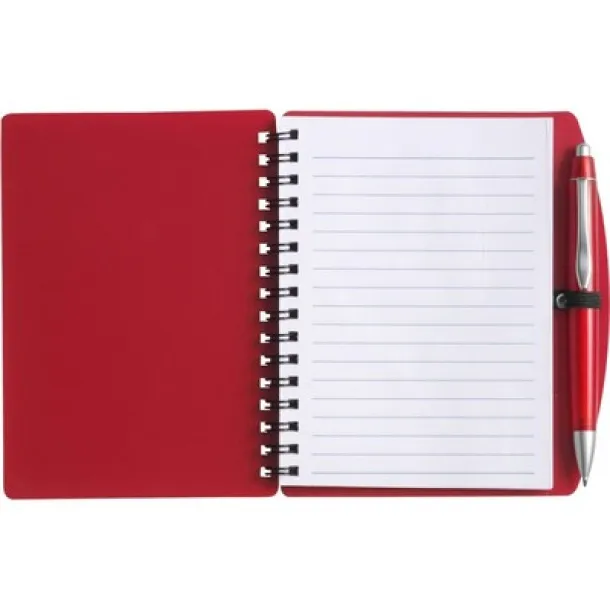  Notebook approx. A6 with ball pen red