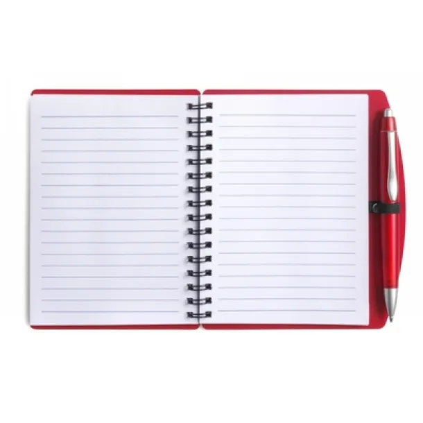  Notebook approx. A6 with ball pen red