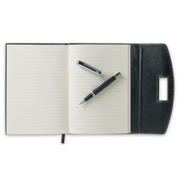 NOVA Notebook with ball pen Black