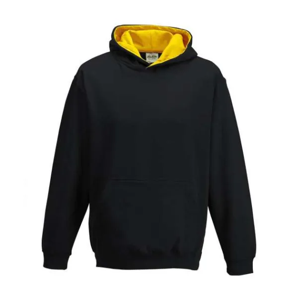  Dječji hoodie - Just Hoods Crna Zlatna