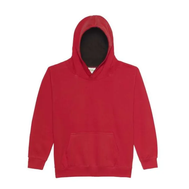  KIDS VARSITY HOODIE - Just Hoods Red Jet Black