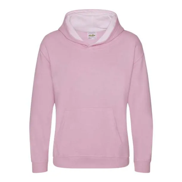  Dječji hoodie - Just Hoods Baby Pink Bijela