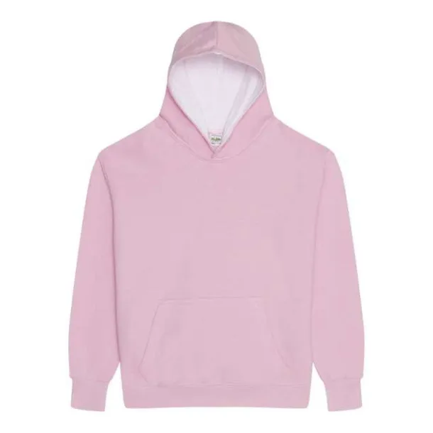  Dječji hoodie - Just Hoods Baby Pink Bijela