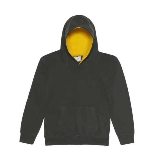  KIDS VARSITY HOODIE - Just Hoods Forest Green Gold