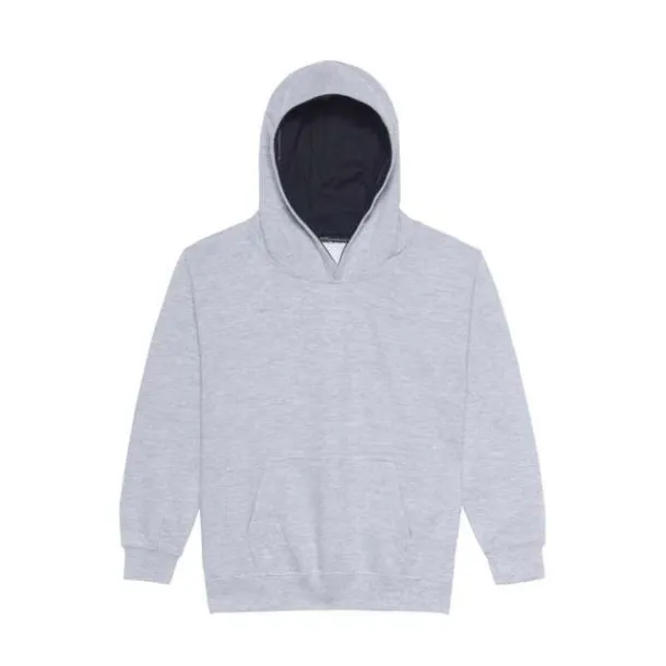  Dječji hoodie - Just Hoods Heather Grey New French Navy