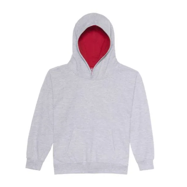  Dječji hoodie - Just Hoods Heather Grey New French Navy