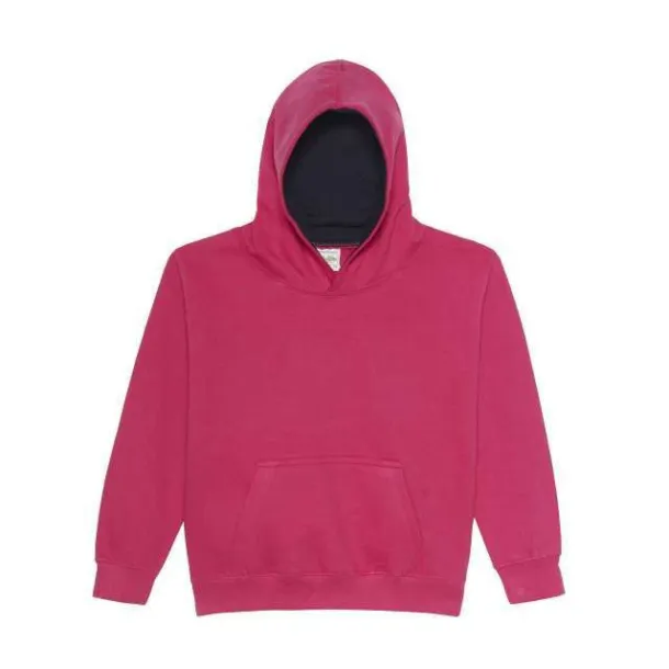  KIDS VARSITY HOODIE - Just Hoods Hot Pink French Navy