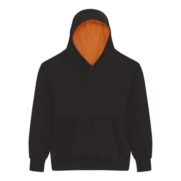  KIDS VARSITY HOODIE - Just Hoods Black Orange Crush