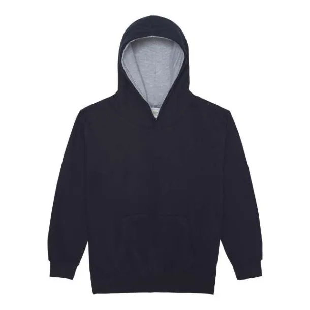  KIDS VARSITY HOODIE - Just Hoods French Navy Heather Grey