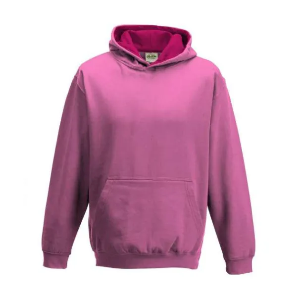  Dječji hoodie - Just Hoods Candyfloss Pink Hot Pink