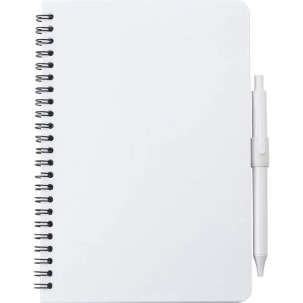  Antibacterial notebook approx. A5 with ball pen white