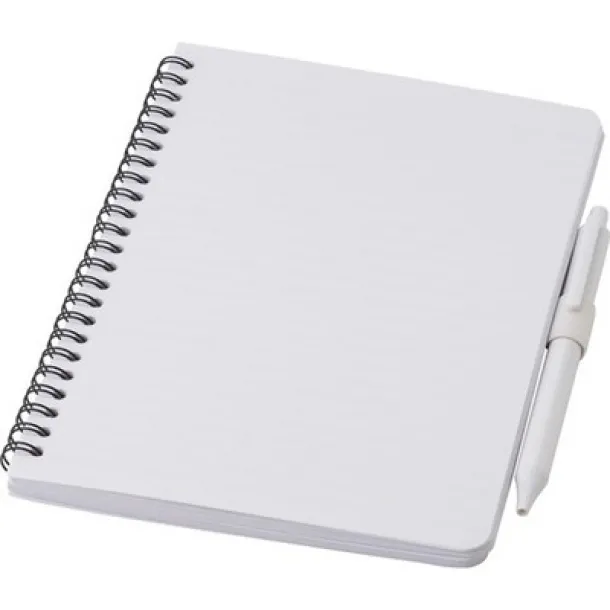  Antibacterial notebook approx. A5 with ball pen white