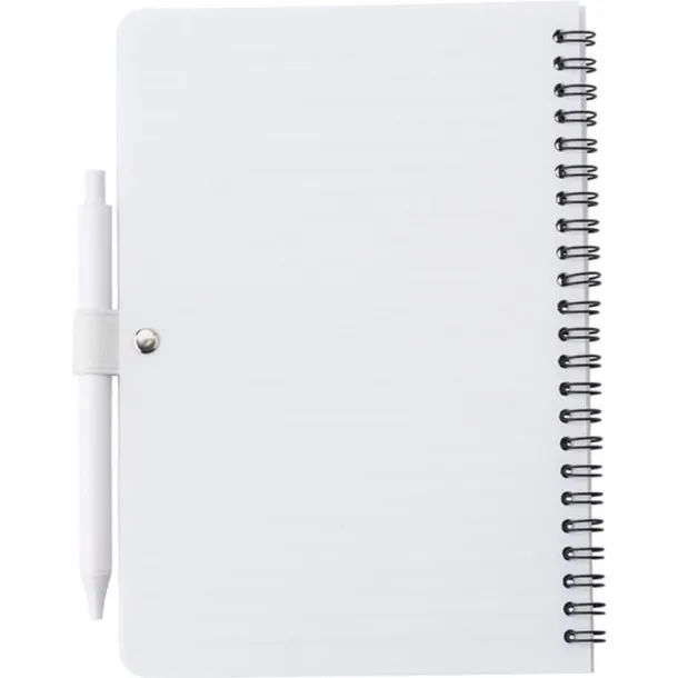  Antibacterial notebook approx. A5 with ball pen white