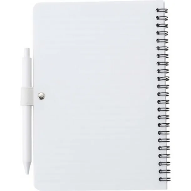  Antibacterial notebook approx. A5 with ball pen white