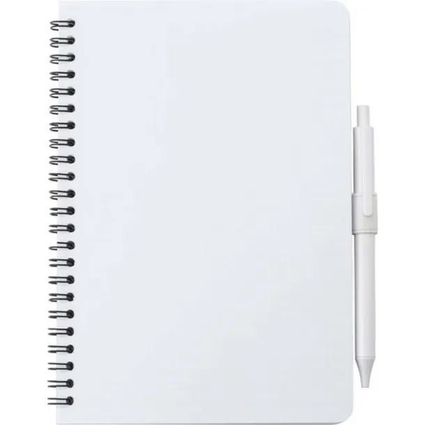  Antibacterial notebook approx. A5 with ball pen white