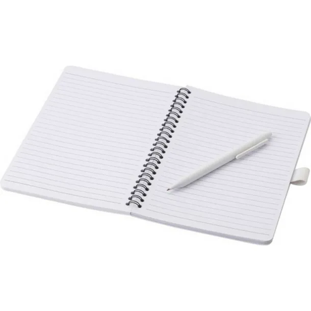  Antibacterial notebook approx. A5 with ball pen white