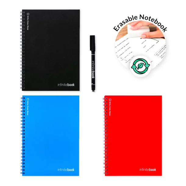 INFINITEBOOK PLAIN A5 A5 Infinitebook with flexible cover and 15 plain whiteboard pages