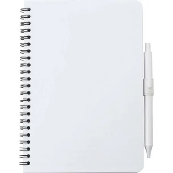  Antibacterial notebook approx. A5 with ball pen white