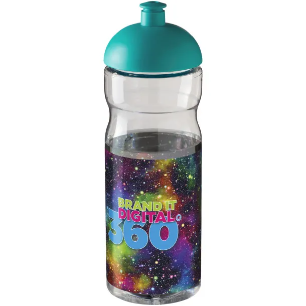 H2O Base® 650 ml dome lid sport bottle - Unbranded White Aqua blue