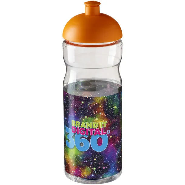 H2O Base® 650 ml dome lid sport bottle - Unbranded White Orange