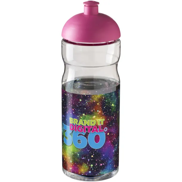 H2O Base® 650 ml dome lid sport bottle - Unbranded White Transparent pink